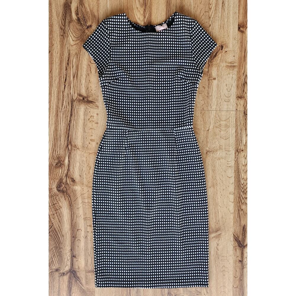Love...Ady‎ Size M Plaid BodyCon Dress Patterned Cap Sleeves W0-6266